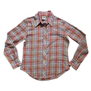 Vintage 1960s/1970s Sultra Plaid Button Down Shirt